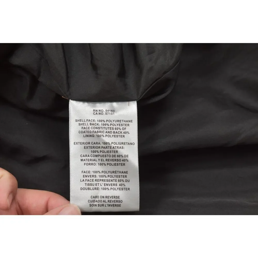 Levi's Faux Leather Belted Trucker Jacket Black Size 4X Big & Tall Faux Leather